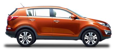 Kia Sportage Orange Car PNG Image