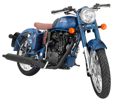 Royal Enfield Classic 500 Squadron Blue Motorcycle Bike PNG Image