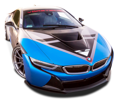 Vorsteiner BMW i8 VR E Blue Car PNG Image