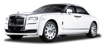 White Rolls Royce Ghost Luxury Car PNG Image
