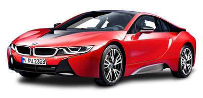 BMW i8 Protonic Red Car PNG Image