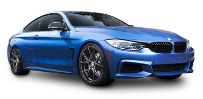 Blue BMW 4 Series Car PNG Image