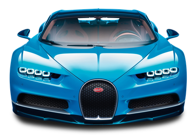Blue Bugatti Chiron Car PNG Image