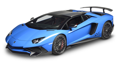 Blue Lamborghini Aventador Car PNG Image