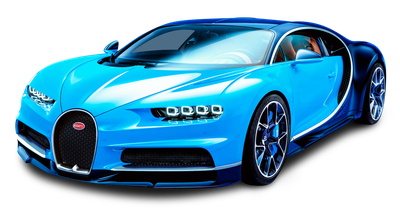 Bugatti Chiron Blue Car PNG Image