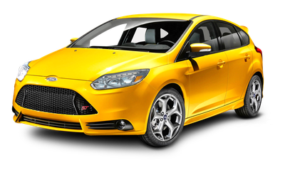 Ford Focus Yellow Car PNG Image
