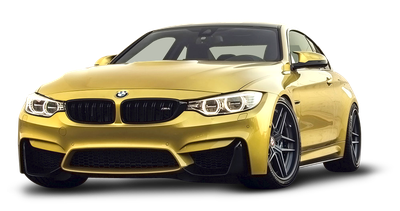 Gold BMW M4 Car PNG Image