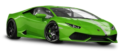Green Lamborghini Huracan Car PNG Image
