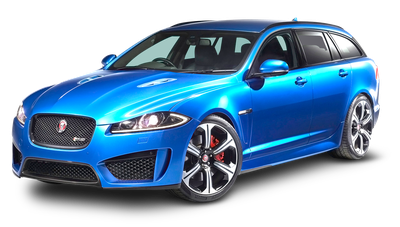 Jaguar XFR Sportbrake Blue Car PNG Image