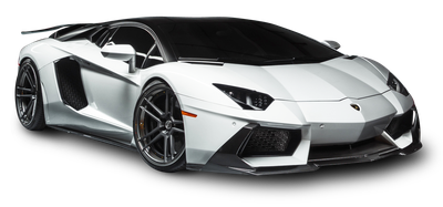 Lamborghini Aventador LP White Car PNG Image