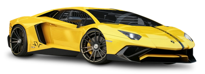 Lamborghini Aventador Yellow Car PNG Image