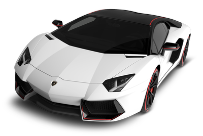 Royal Lamborghini Aventador White Car PNG Image