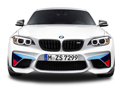 White BMW M2 Coupe Front View Car PNG Image