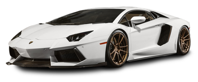 White Lamborghini Aventador Car PNG Image