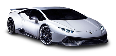 White Lamborghini Huracan Car PNG Image