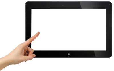 Finger Touch Tablet PNG Image