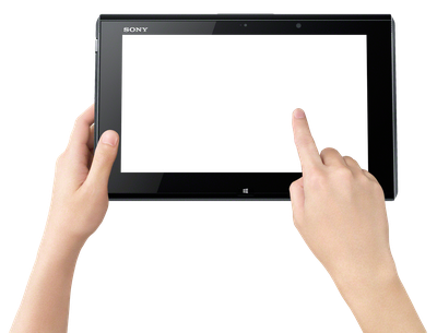 Finger Touch Tablet PNG Image