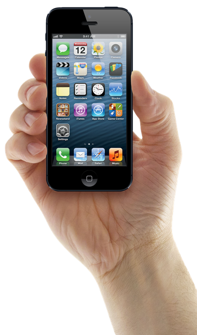 Hand Holding iPhone PNG Image