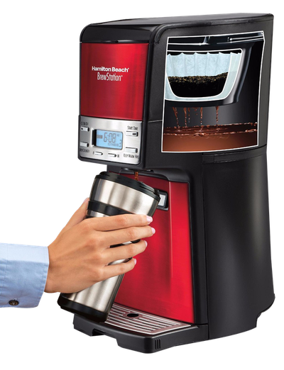 Hand with Coffee Maker PNG image