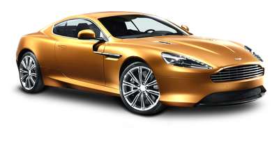 Aston Martin Virage Gold Car PNG Image