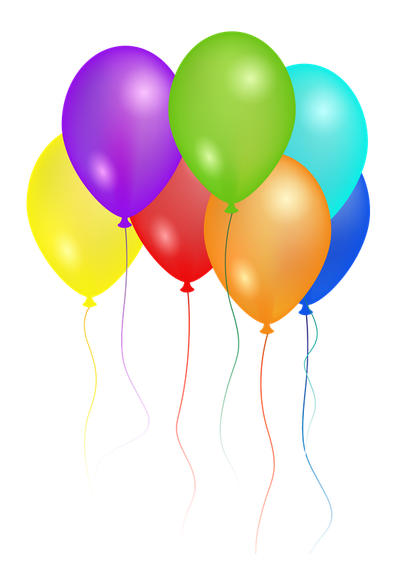 Birthday Party Balloons PNG image