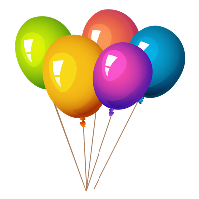 Colorful Balloons PNG image