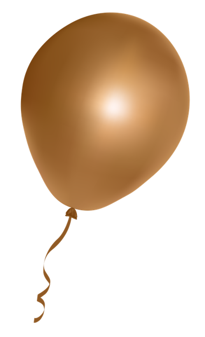 Golden Brown Balloon PNG image