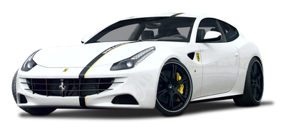 White Ferrari FF Car PNG Image